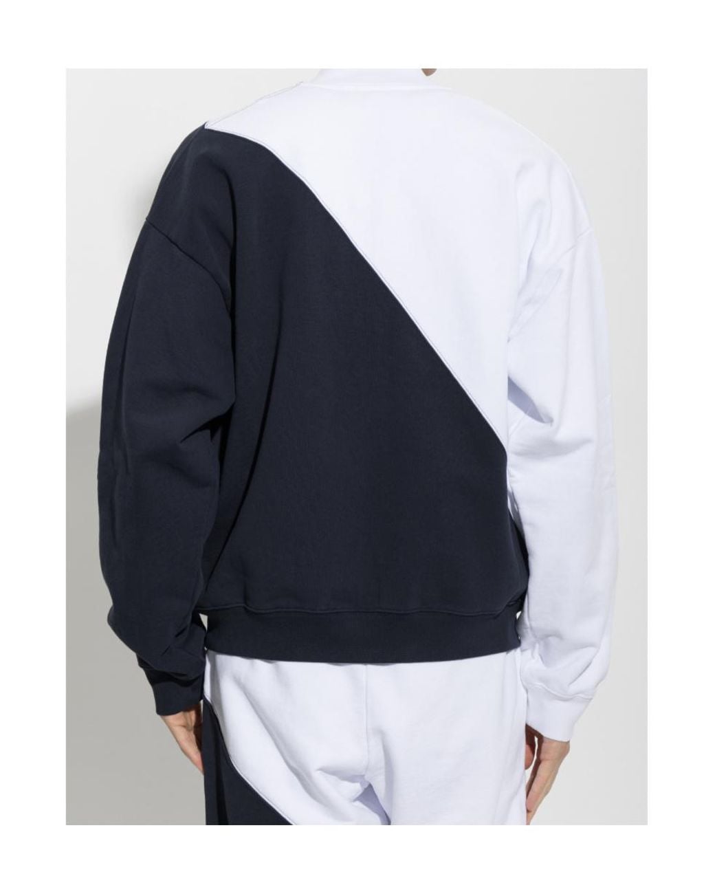 Versace Blue Logo Zip-Up Sweatshirt for men