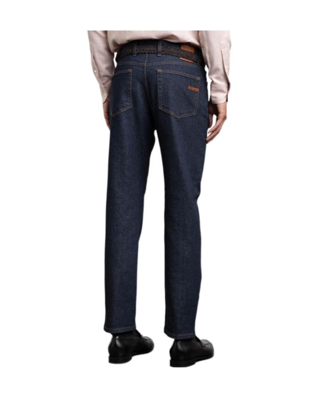 Zegna Blue Jeans With Belt Loops for men