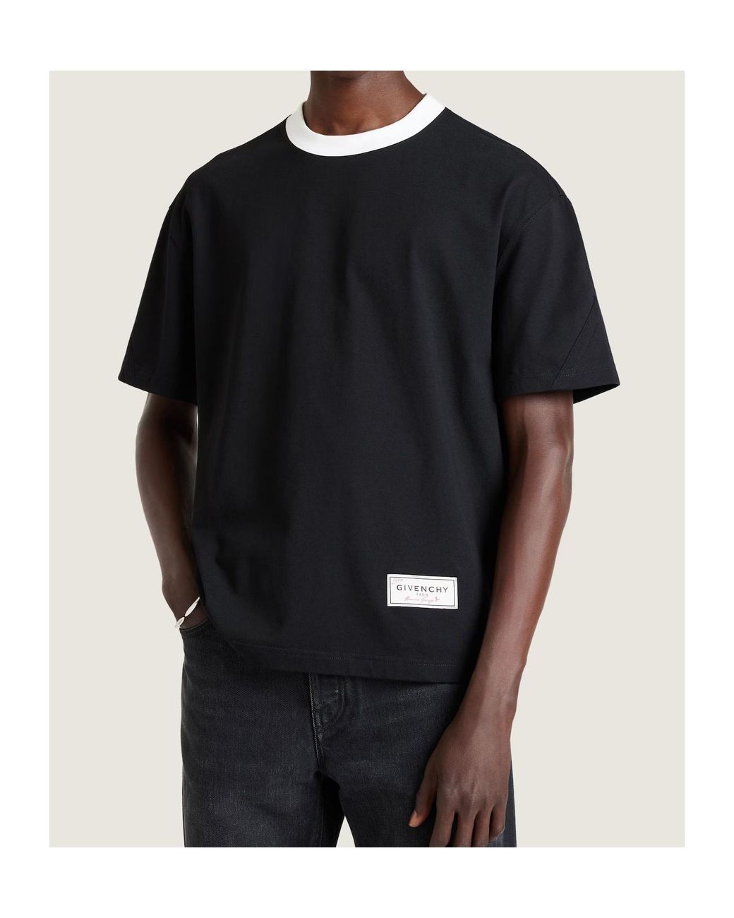 Givenchy Black Couture Seam T-Shirt for men
