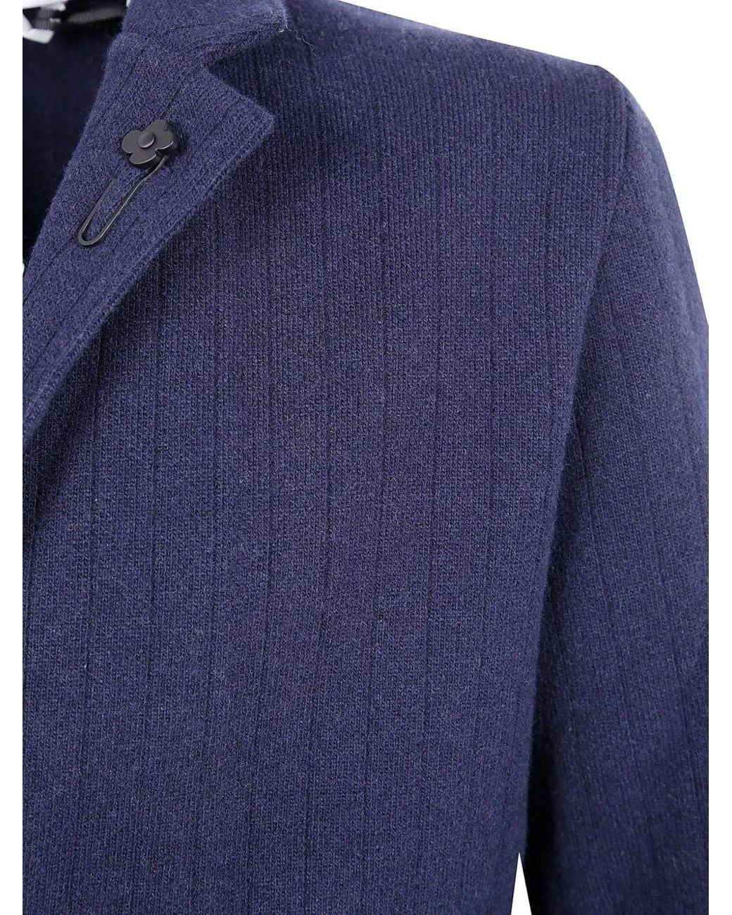 Lardini Blue Pinstripe Button Blazer for men