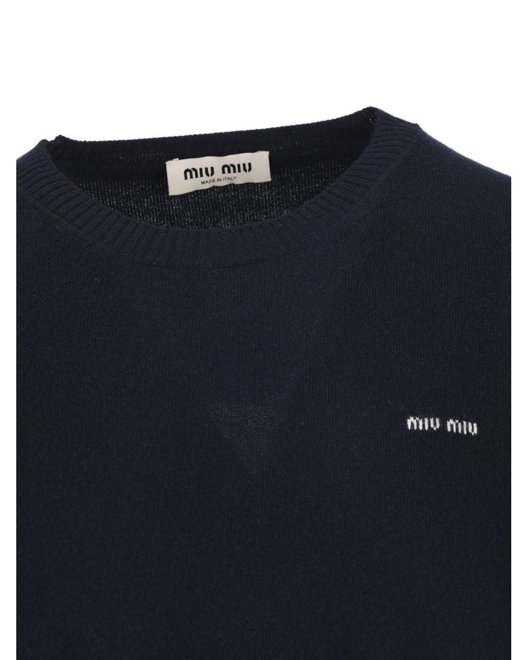 Miu Miu Blue Wool And Cashmere Sweater
