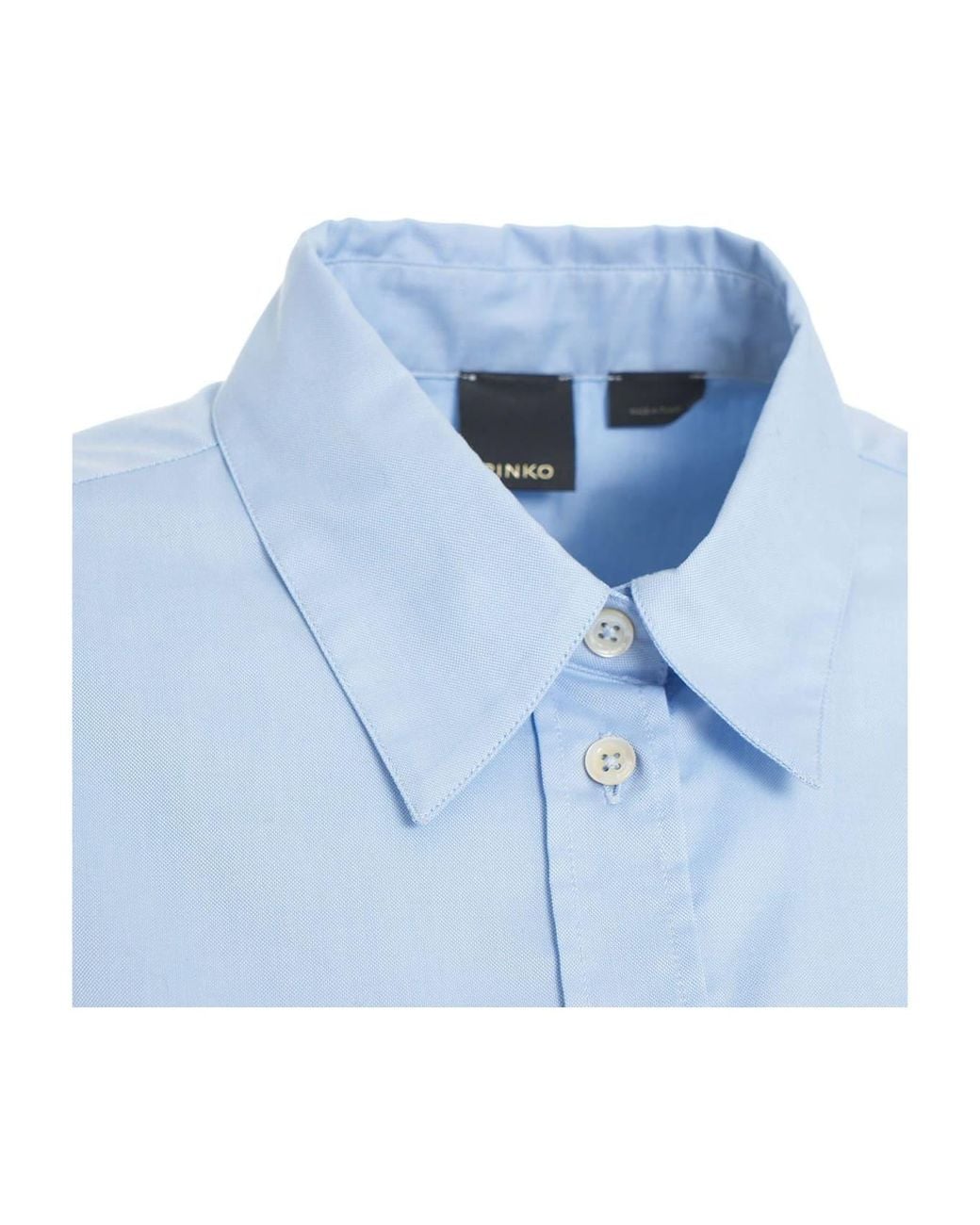 Pinko Blue Love Birds Embroidered Oxford Shirt