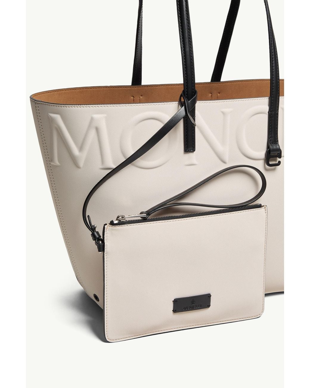 Moncler White Very Mini Tote Bag