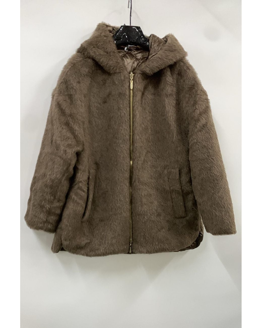 Max Mara Brown The Cube Spacefe Quilted Hooded Jacket