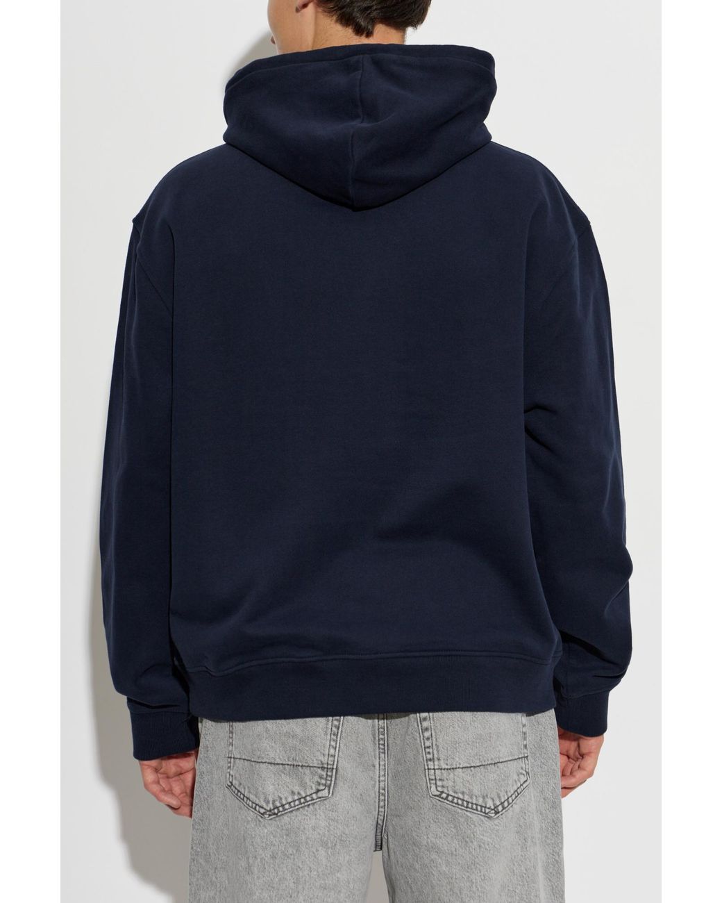 AllSaints Blue Asher Logo Hoodie for men