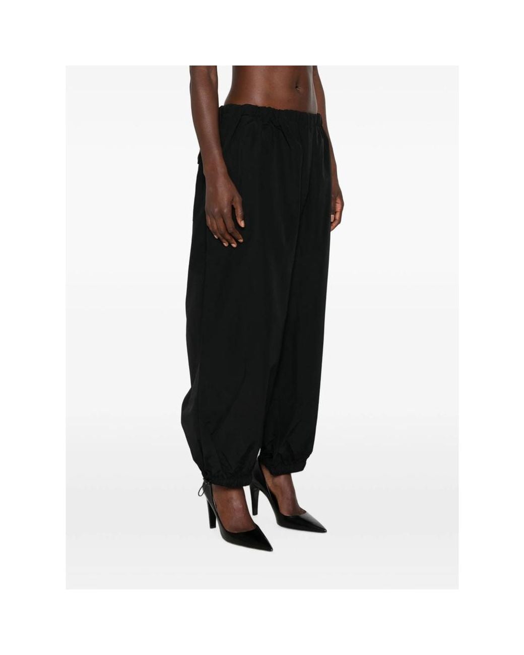 Entire studios Black Drawstring-Cuff Trousers