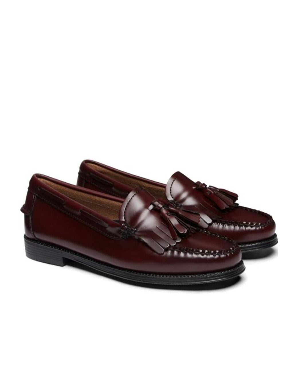 G.H.BASS Brown Tassel-Detail Loafers