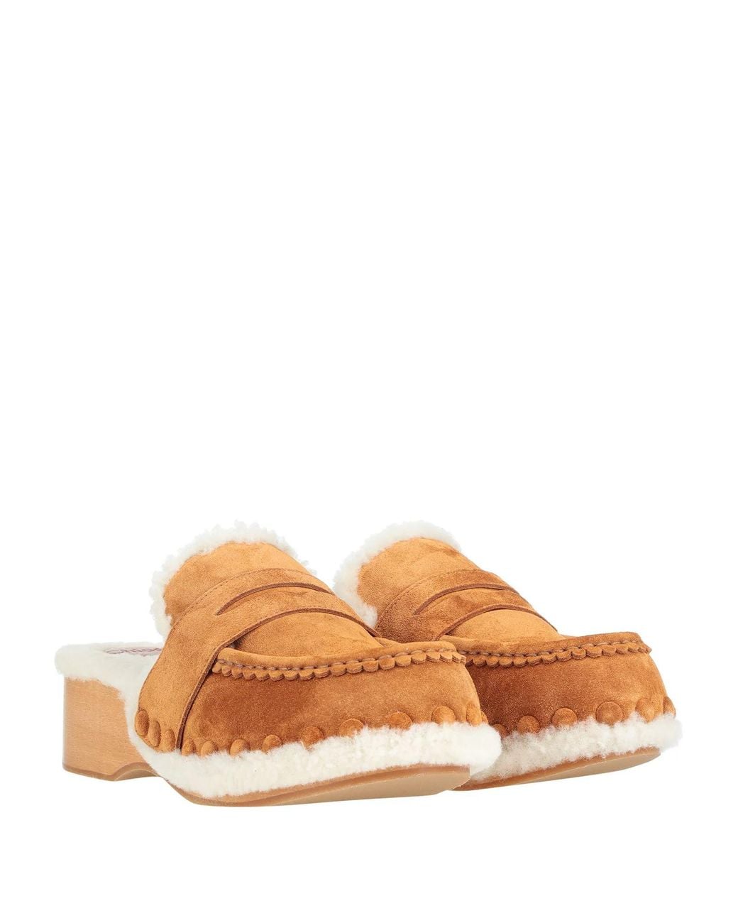 Chloé Brown Solid-Colored Mules