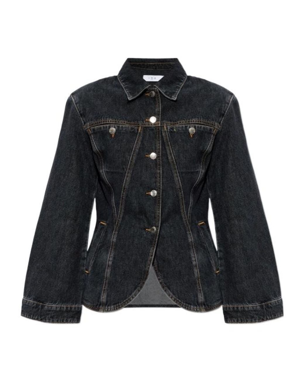 IRO Black Long-Sleeved Denim Jacket
