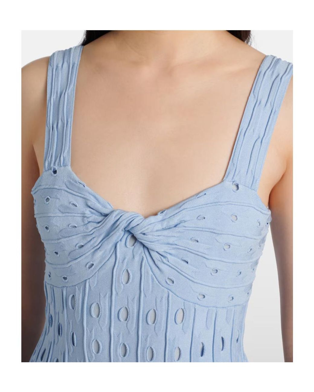 Jonathan Simkhai Blue Sleeveless Knitted Midi Dress