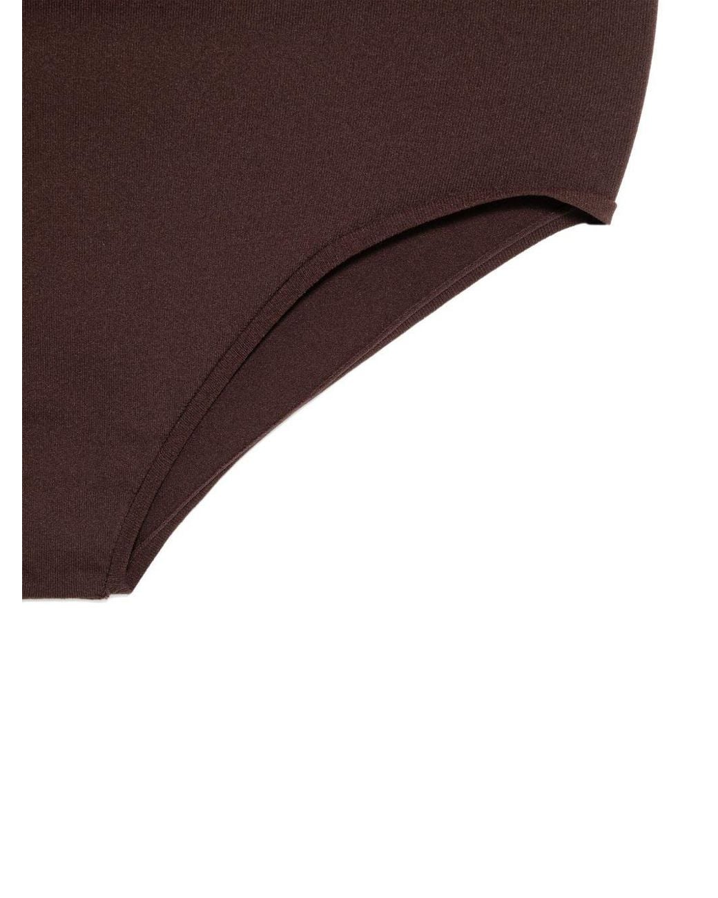 Alaïa Brown Alaïa Second-Skin Knit Lingerie Set