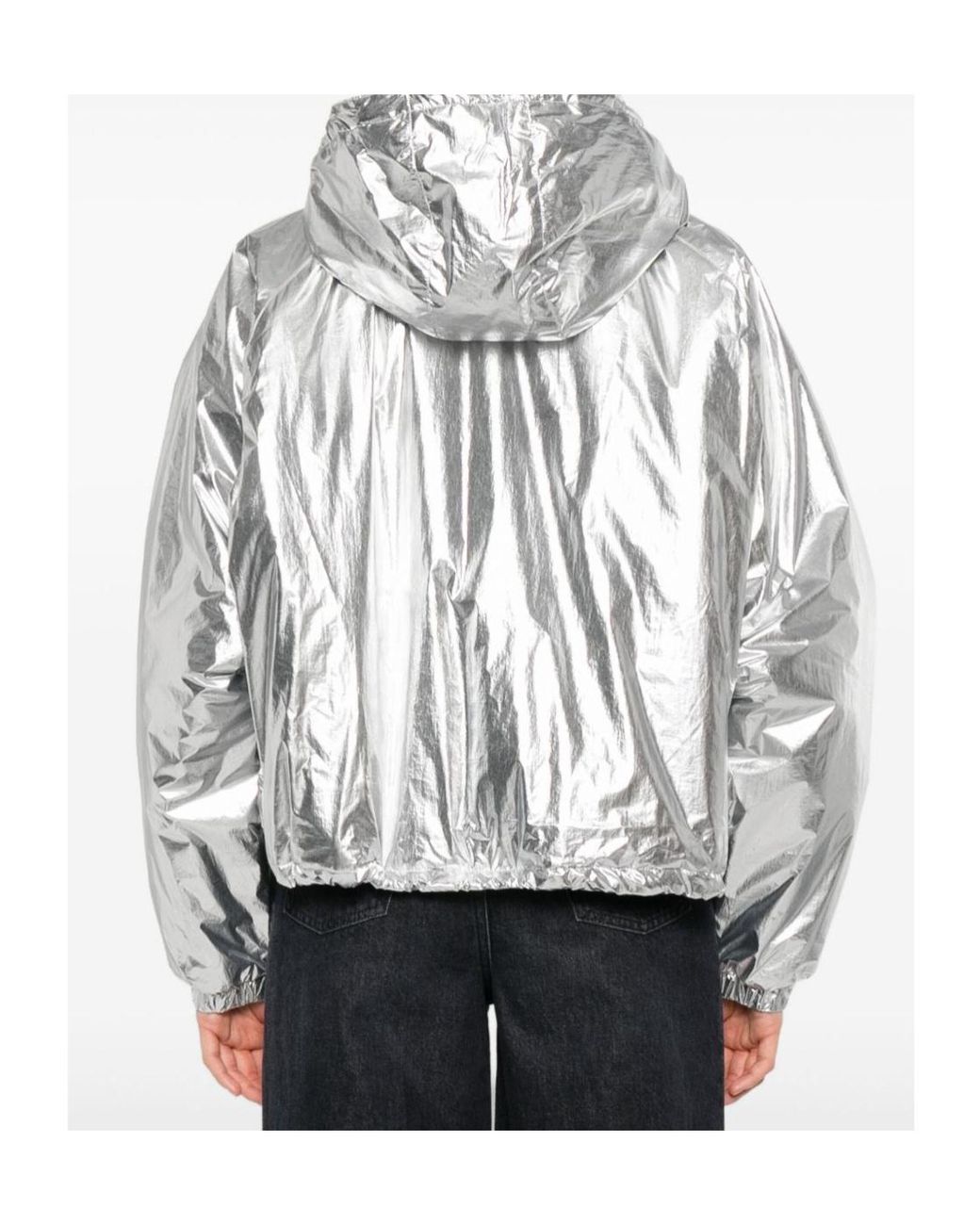 IRO Gray Metallic Hooded Jacket