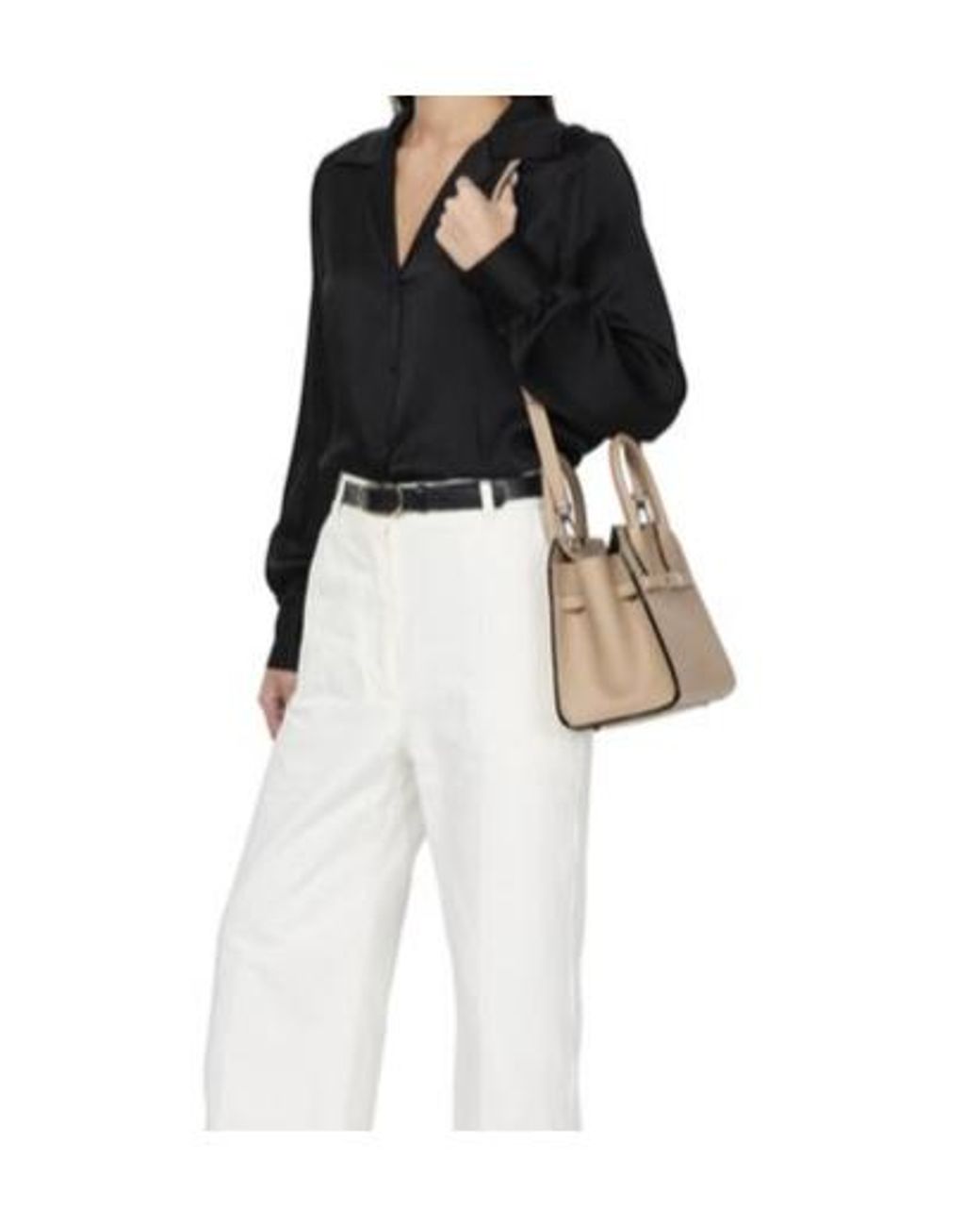 Valextra Natural Milano Two Handles Mini Bag