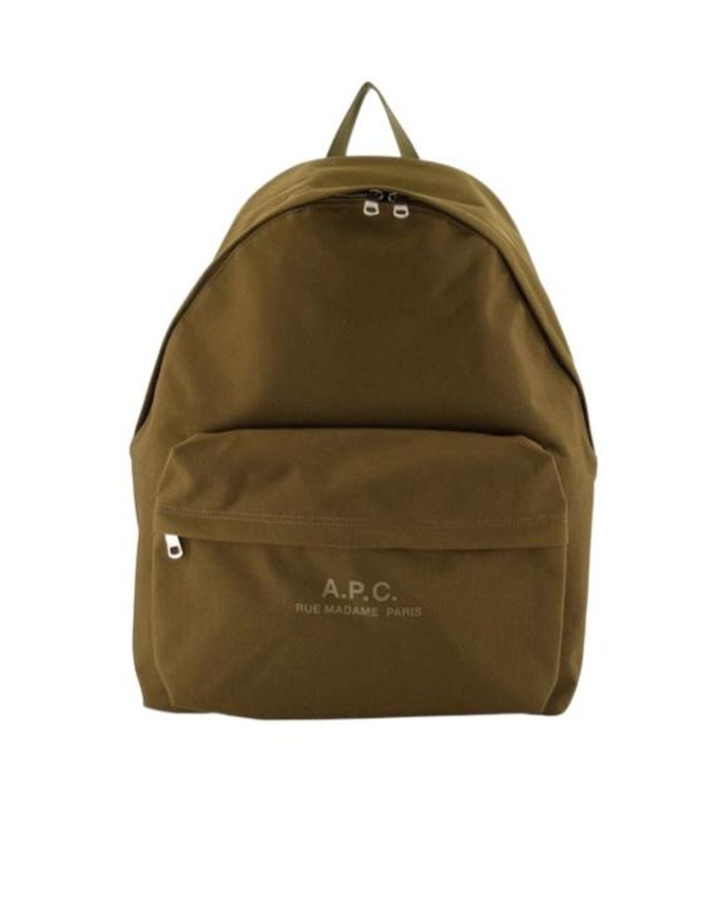 A.P.C. Green Backstage Logo Backpack for men