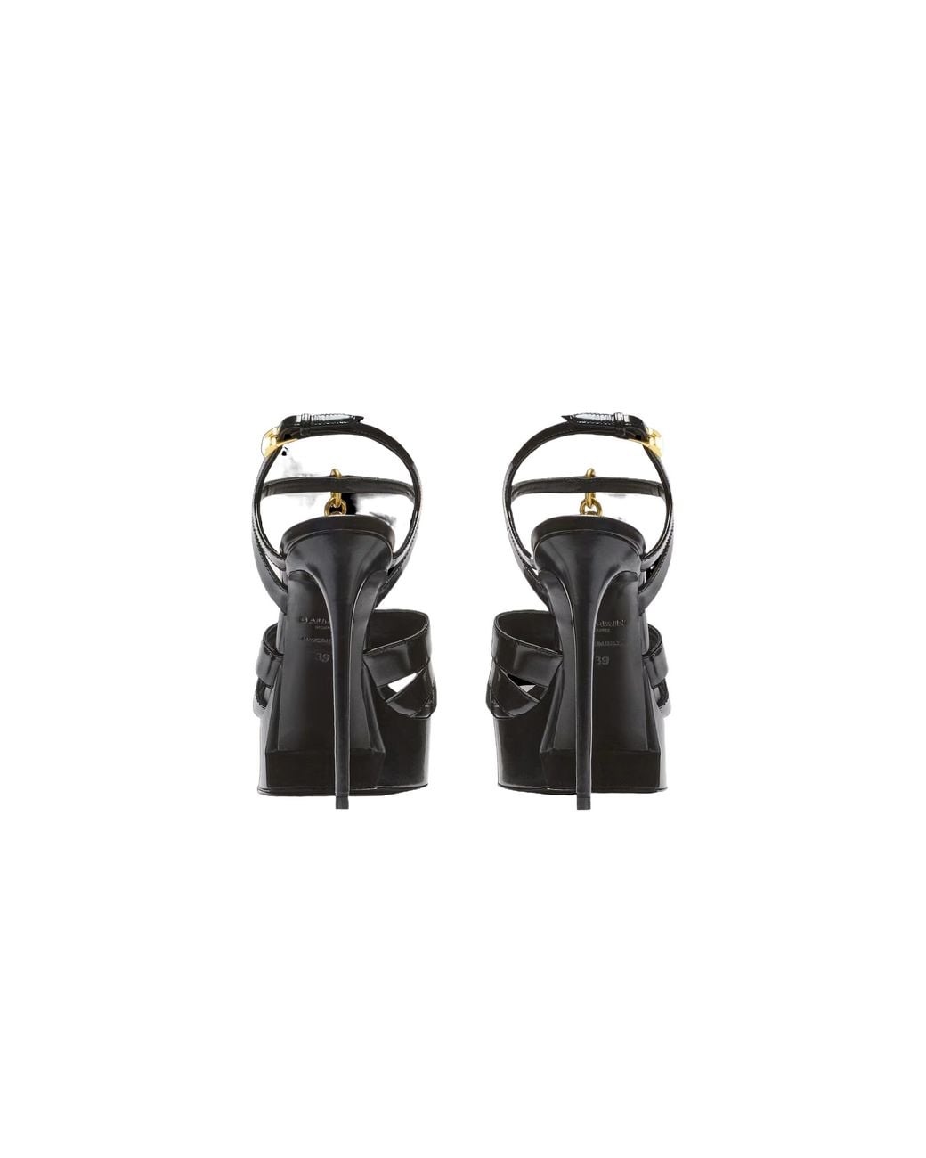 Balmain Black Sync Platform Sandals