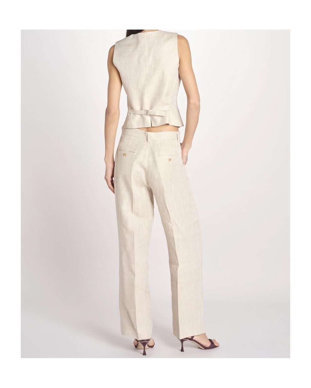 Weekend by Maxmara White V-Neck Waistcoat Jacket