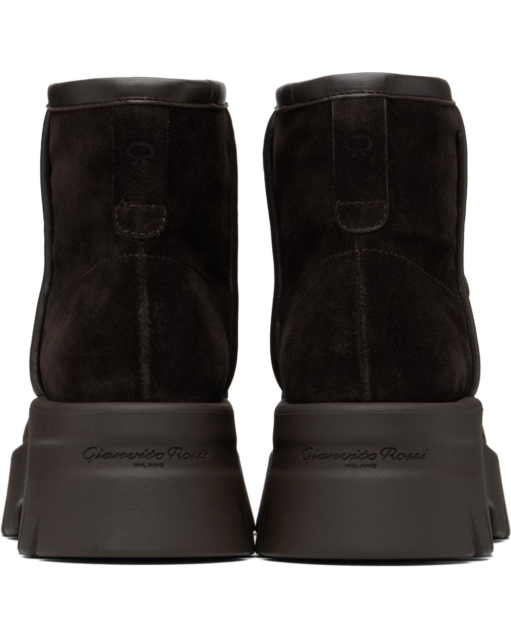 Gianvito Rossi Black Round Toe Ankle Boots