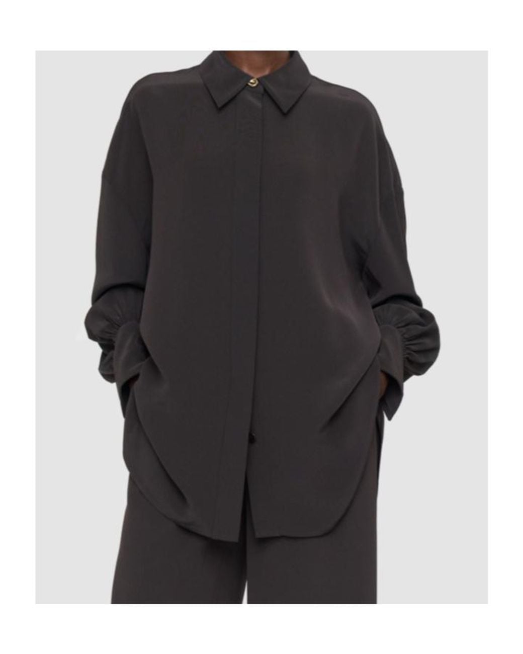 Joseph Black Relaxed Button-Up Shirt
