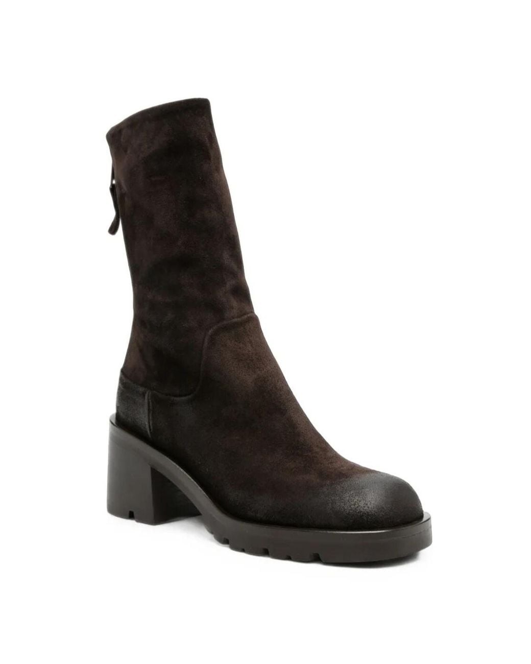 Strategia Black Round-Toe Short Boots