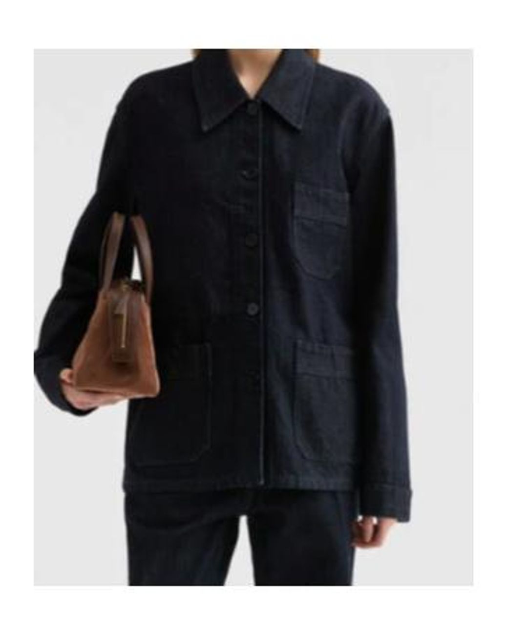 Jil Sander Black Lightweight Denim Jacket