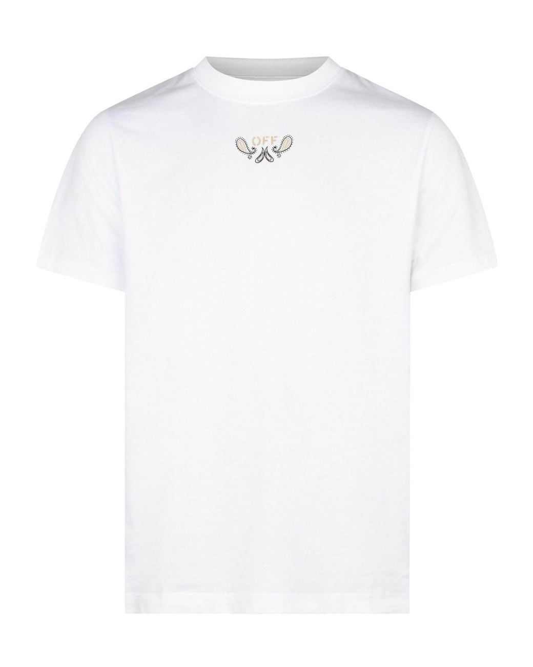 Off-White c/o Virgil Abloh White Round-Neck Short-Sleeved Shirt for men