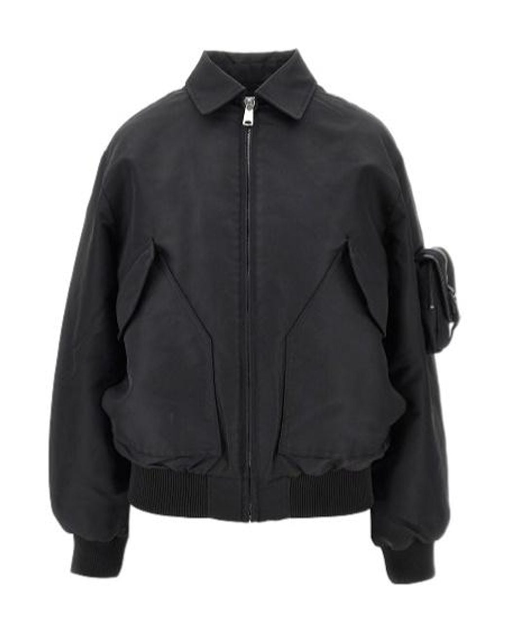 Coperni Black Zipped Bomber Jacket