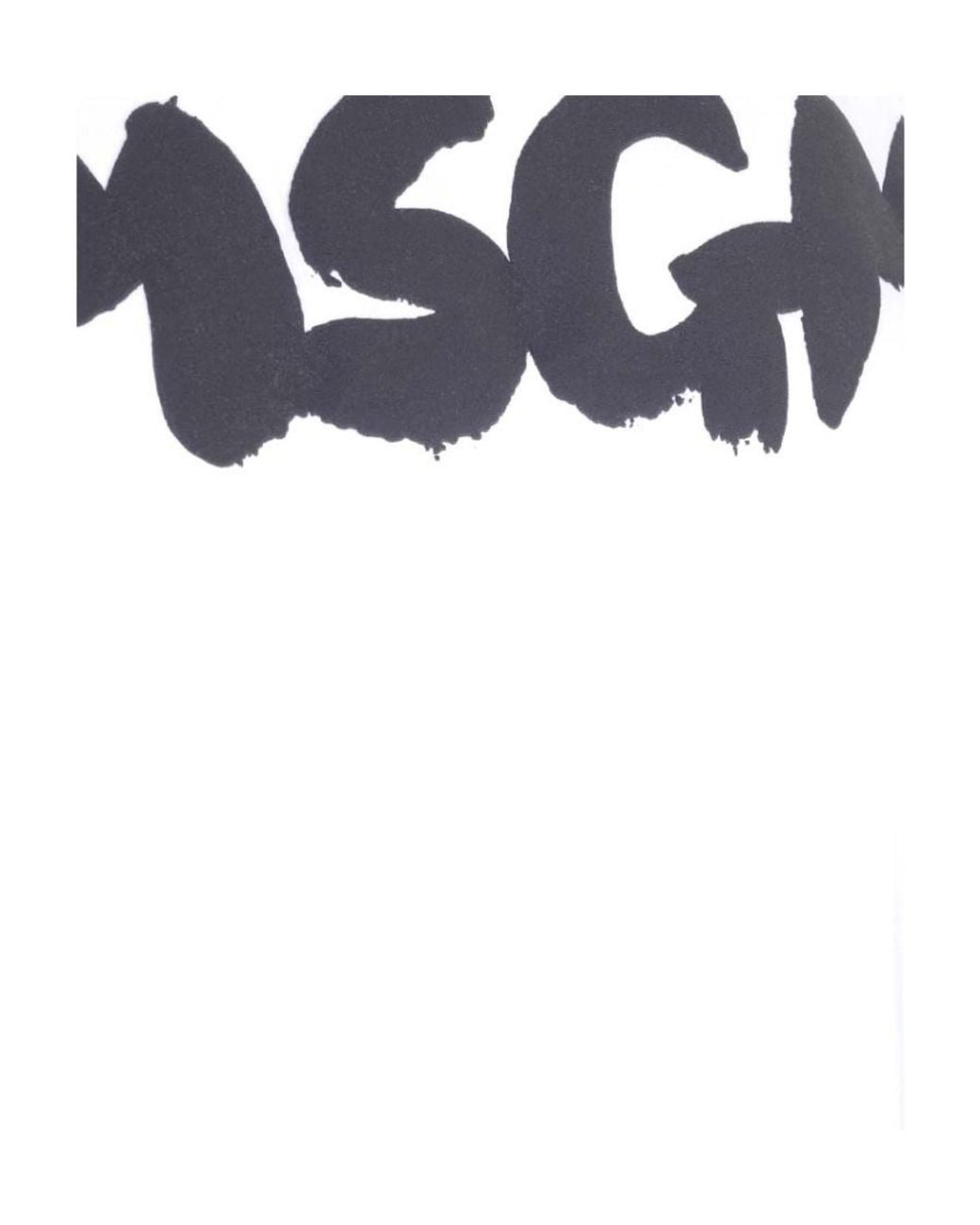MSGM White Logo-Print Cotton T-Shirt