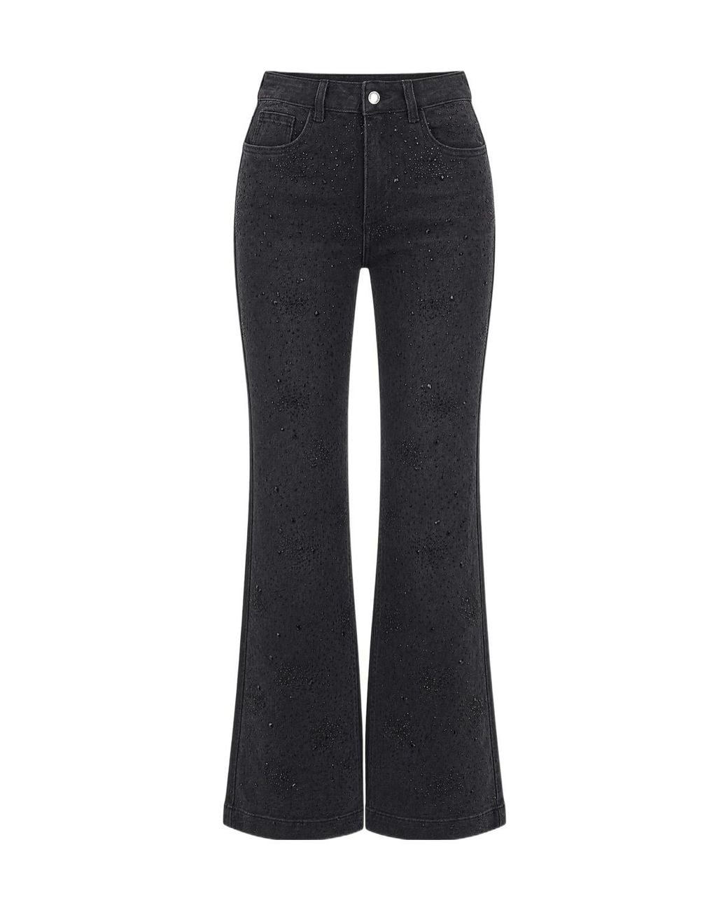 Liu Jo Black Embellished Flared Jeans