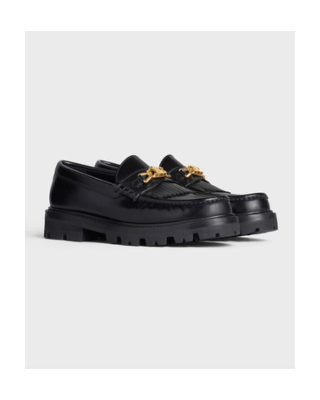 Céline Black Margaret Loafer With Triomphe
