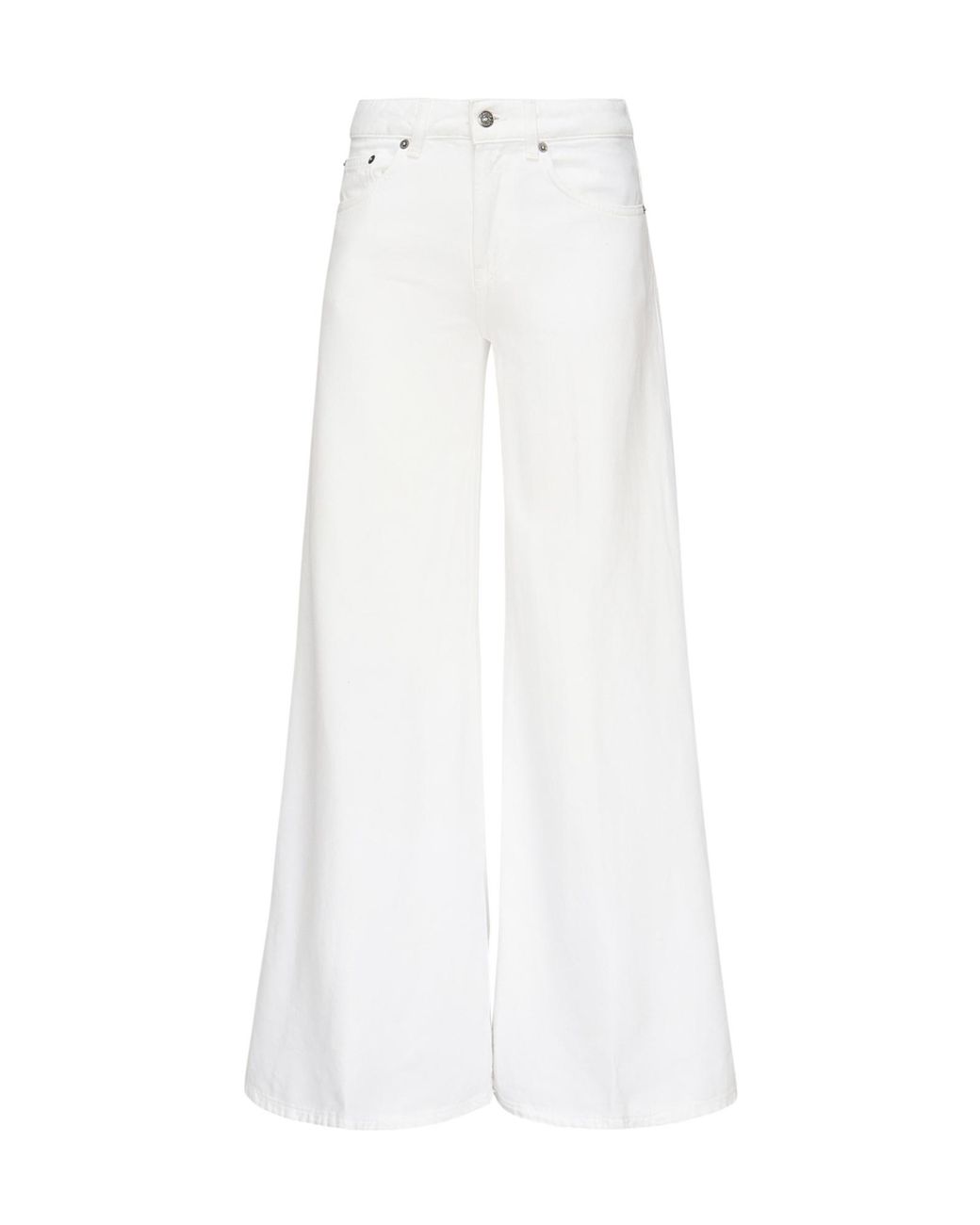 Dondup White Marlen Wide-Leg Jeans