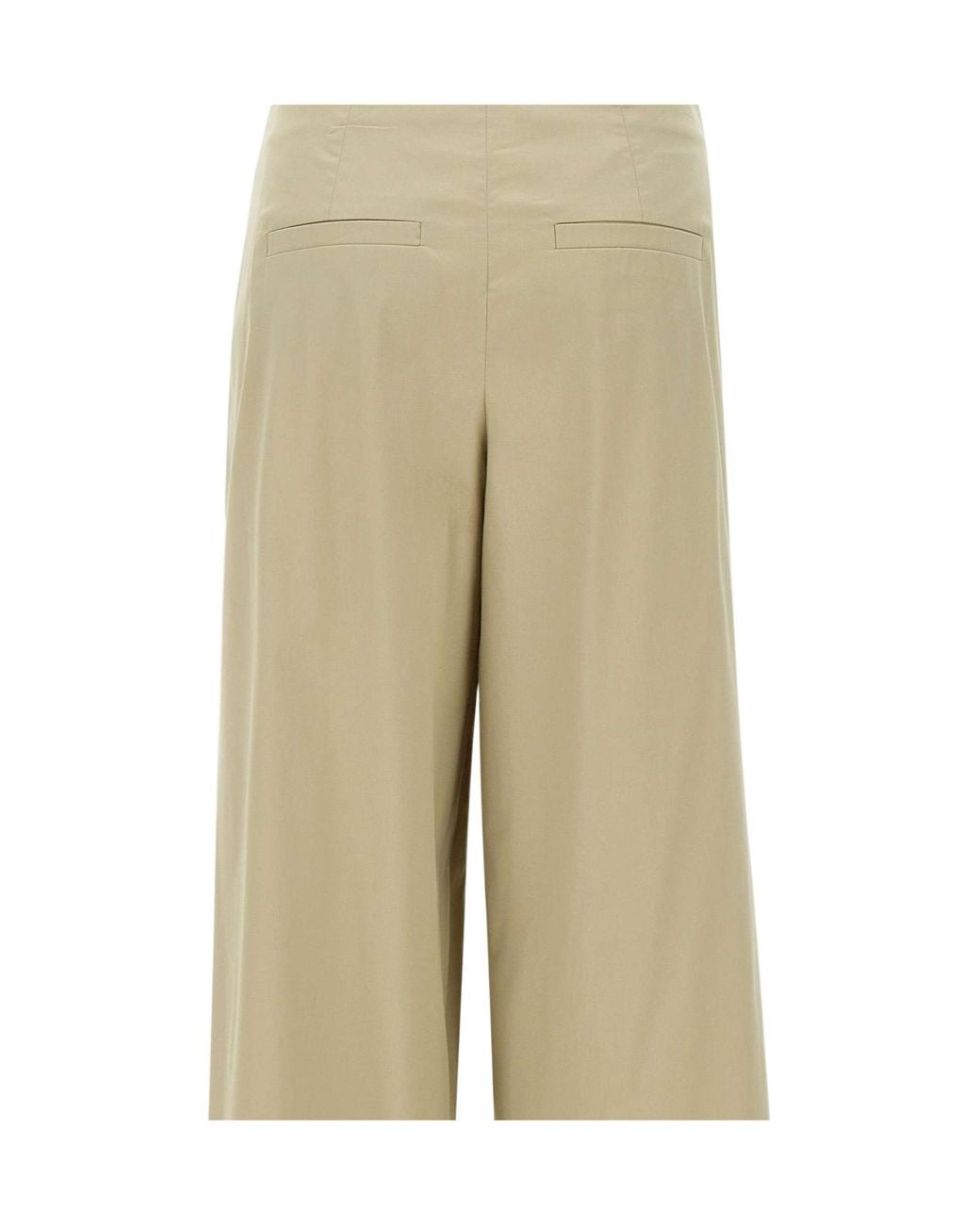 Marella Natural Menta High-Waist Wide-Leg Pants