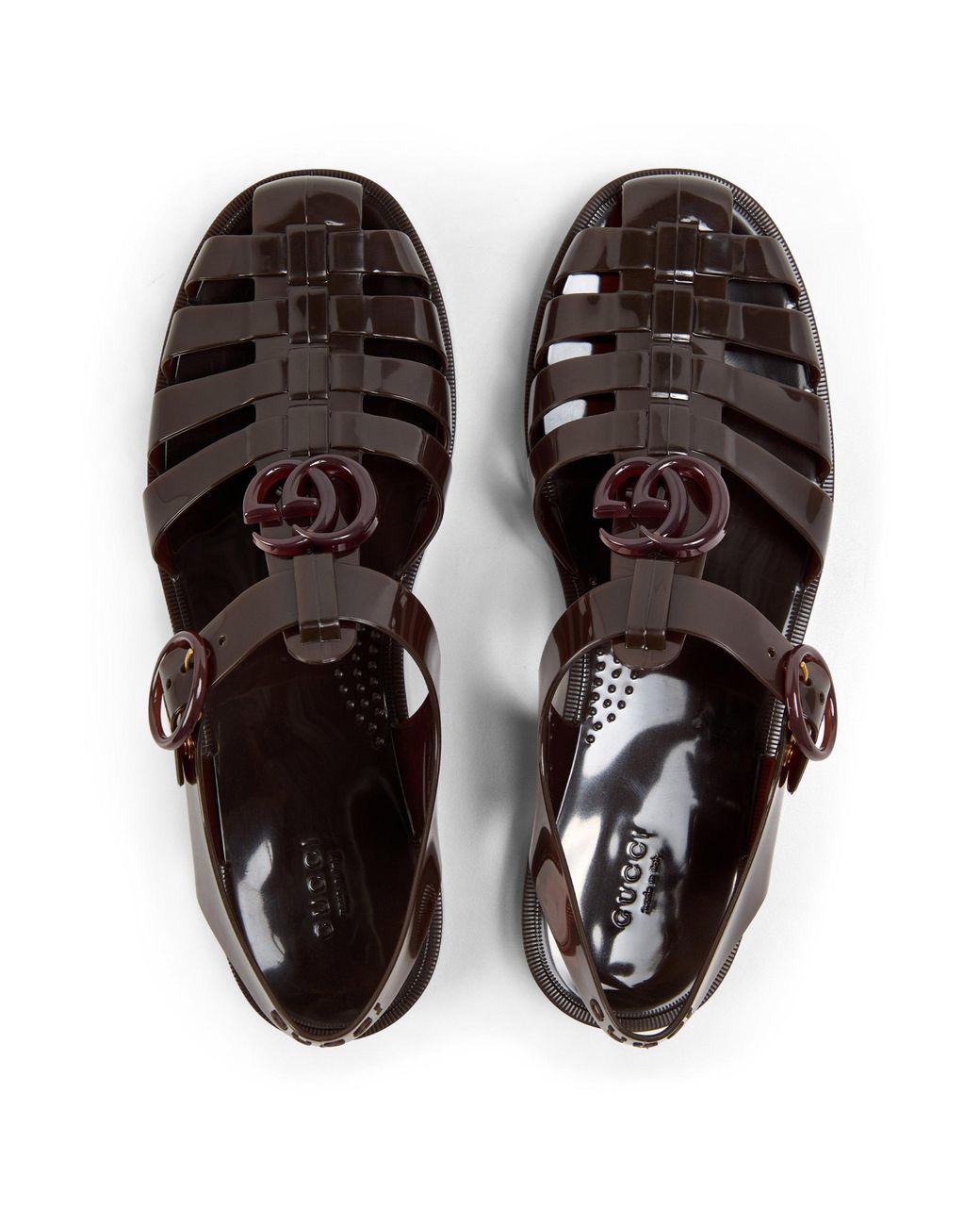 Gucci Brown Flat Sandals