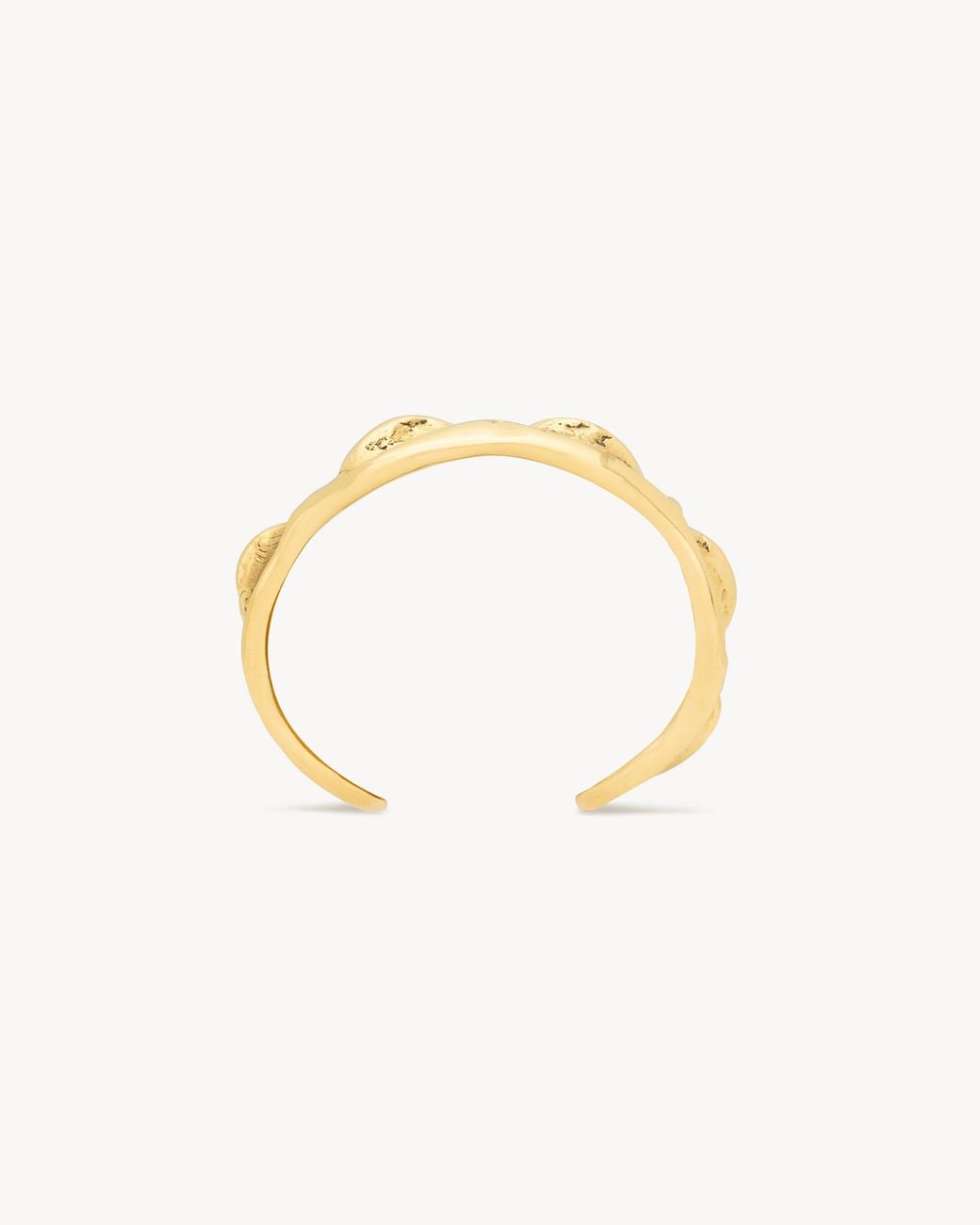 Saint Laurent Metallic Crocodile Cuff