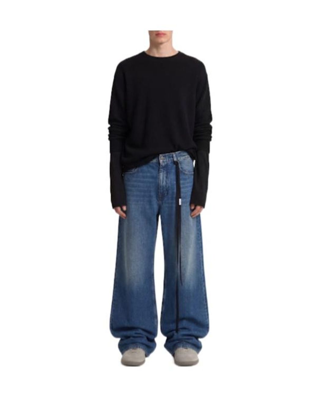 Ann Demeulemeester Blue Modest 5-Pocket Relaxed Bootcut Jeans for men