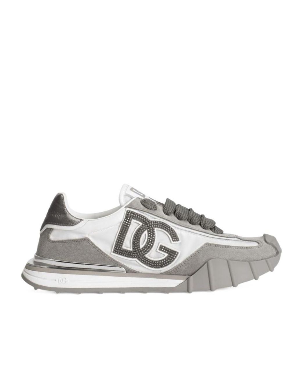 Dolce & Gabbana Gray Logo Chunky Low-Top Sneakers