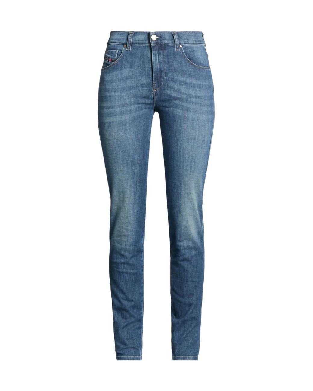 DIESEL Blue Mid-Rise Tapered Jeans