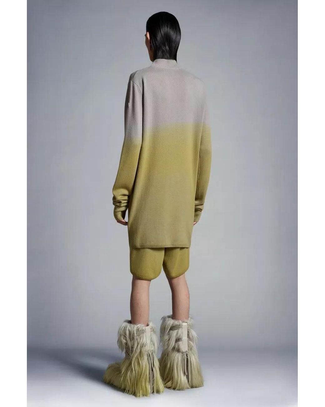 Moncler Gray Moncler Rick Owens Cut Out Knitted Jumper for men