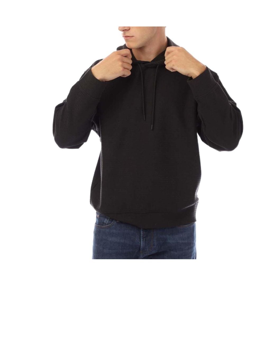 Emporio Armani Black Longsleeve Hoodie for men