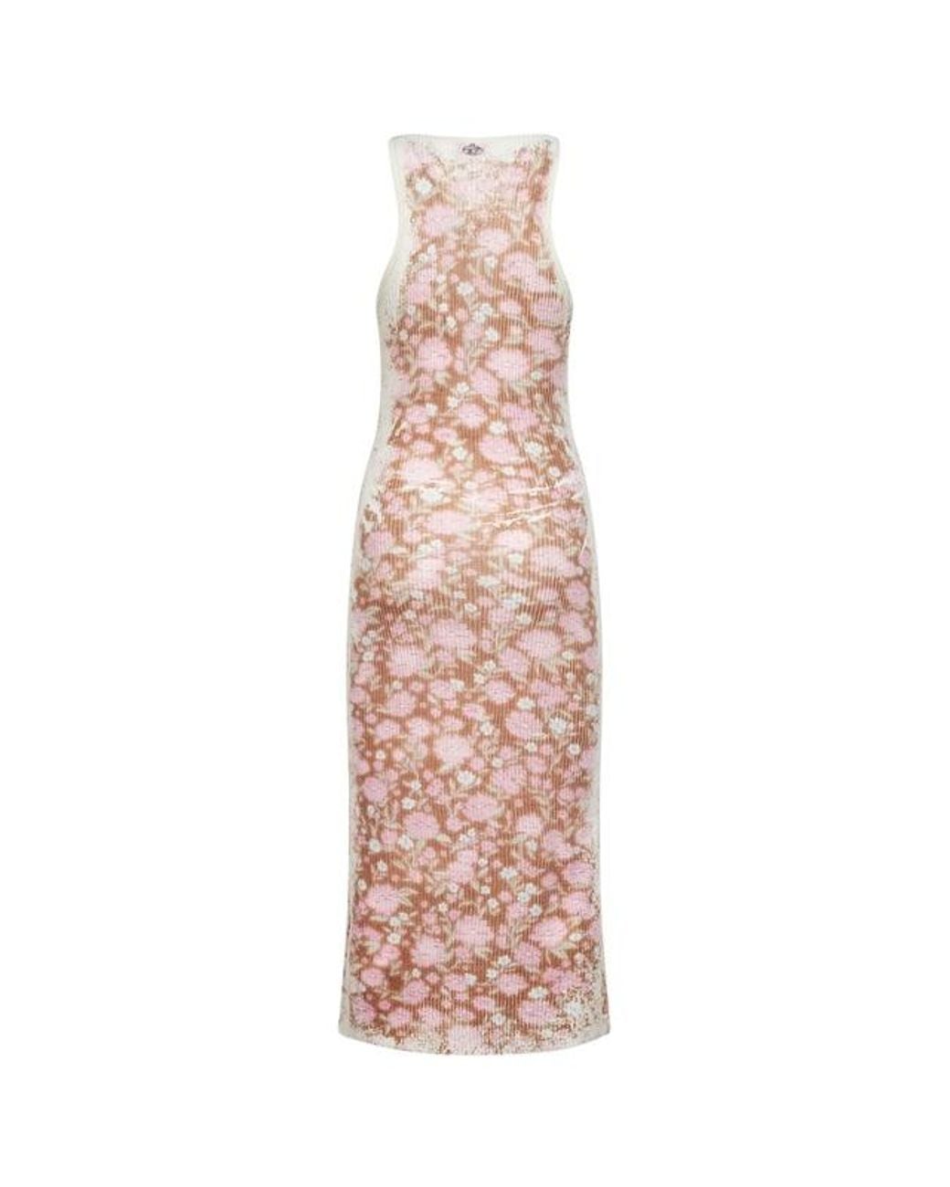 DIESEL Pink Blom Sleeveless Dress