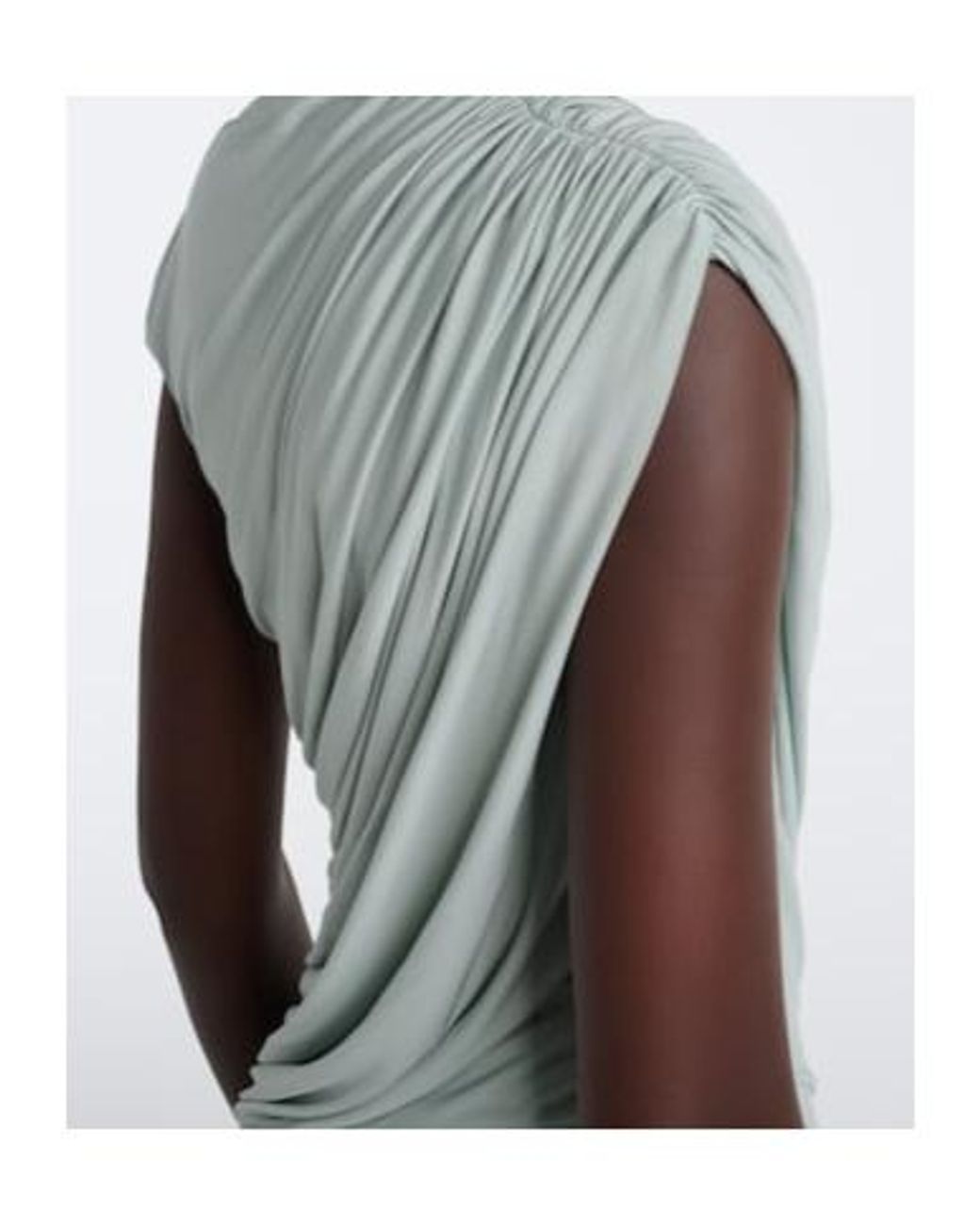 TOVE White Saffron Draped Jersey Maxi Dress