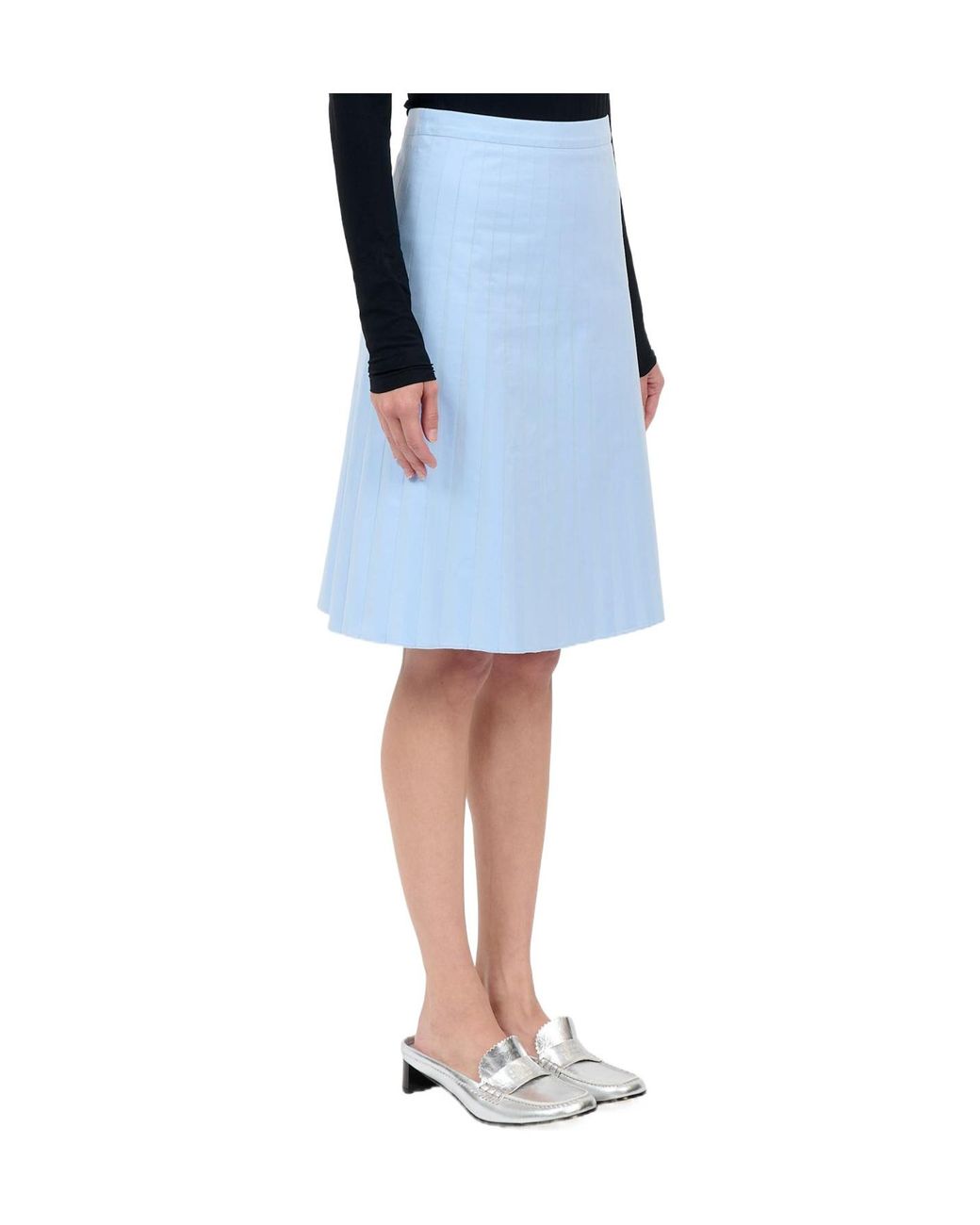 MM6 by Maison Margiela Blue Striped Skirt