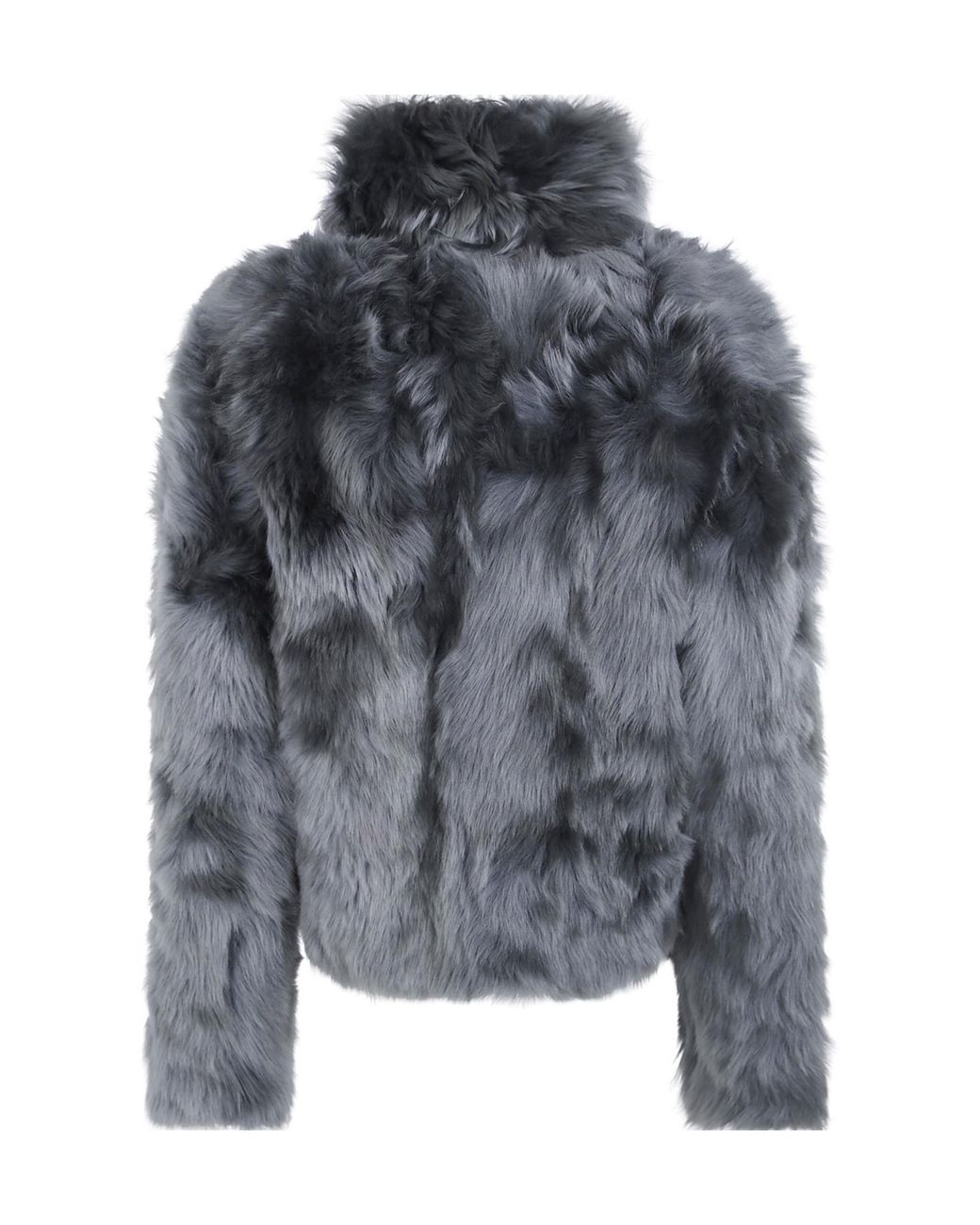 Yves Salomon Gray Long-Sleeve Reversible Jacket