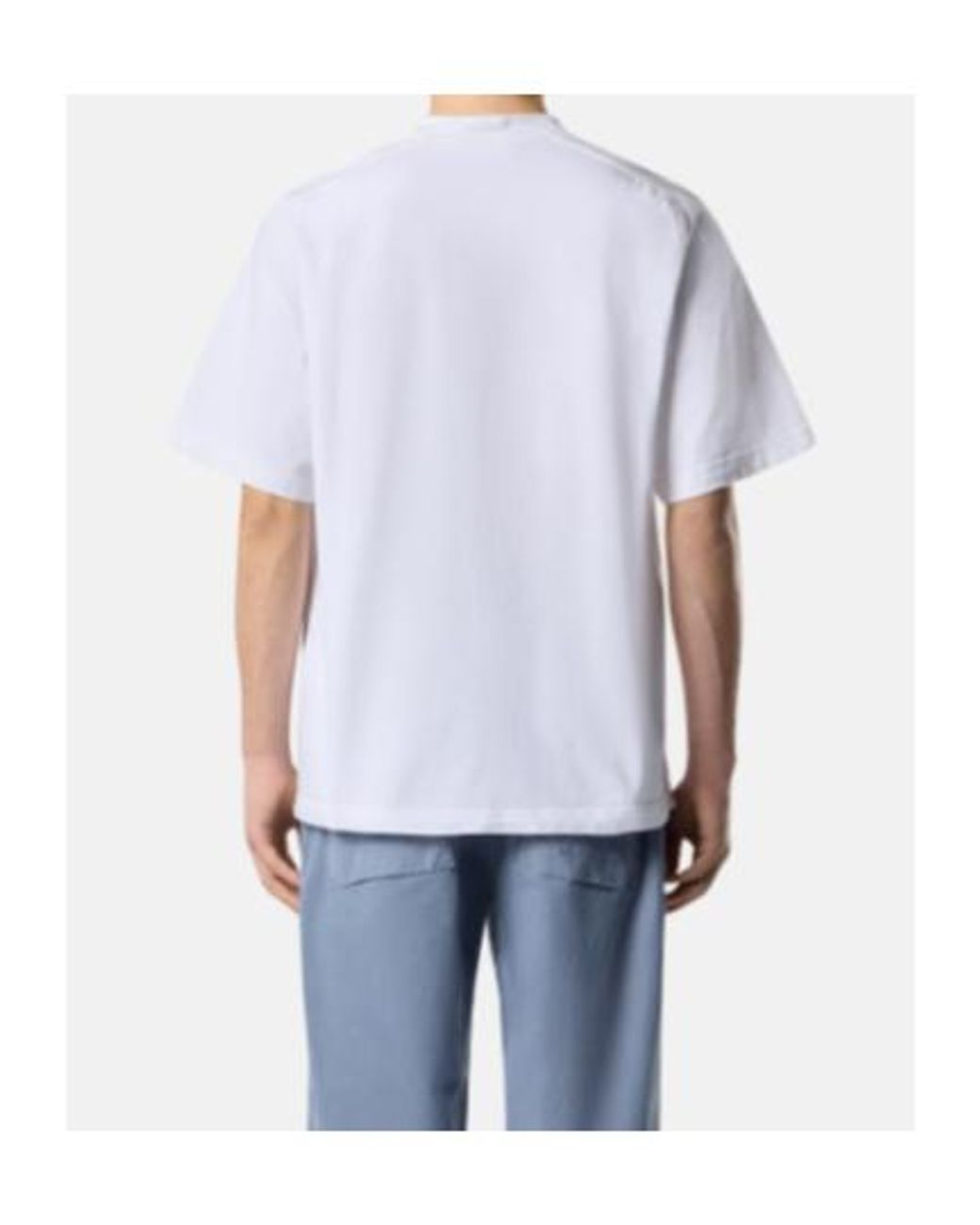 Stone Island White Logo-Patch T-Shirt for men