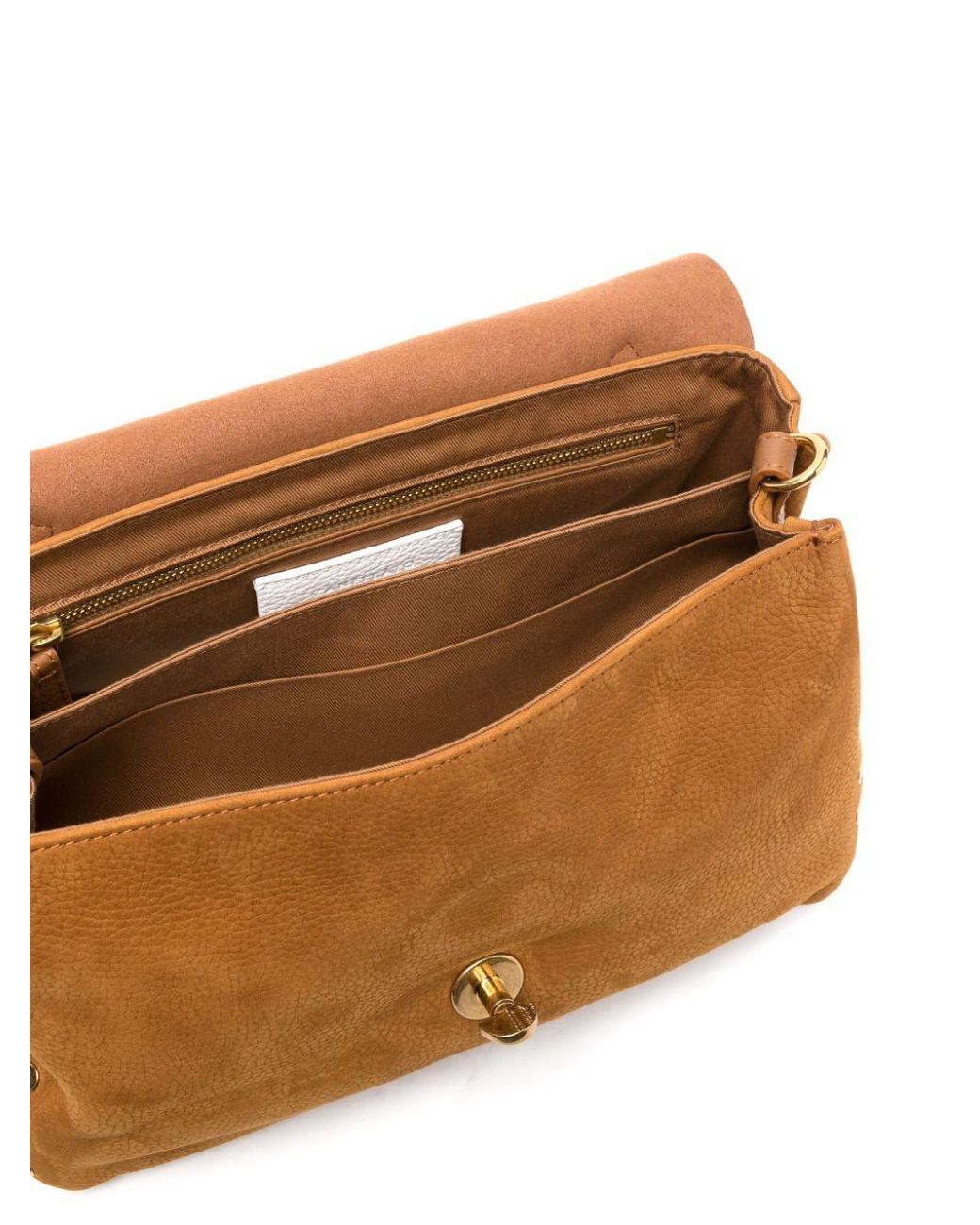 Zanellato Brown Rivet Detail Shoulder Bag