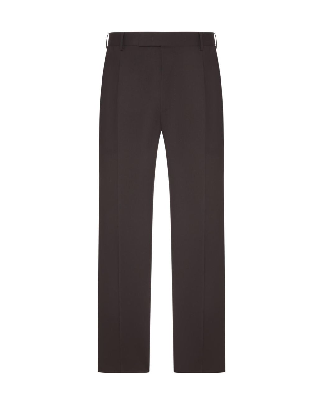 Pt Pantaloni Gray Pressed-Crease Wool Trousers for men