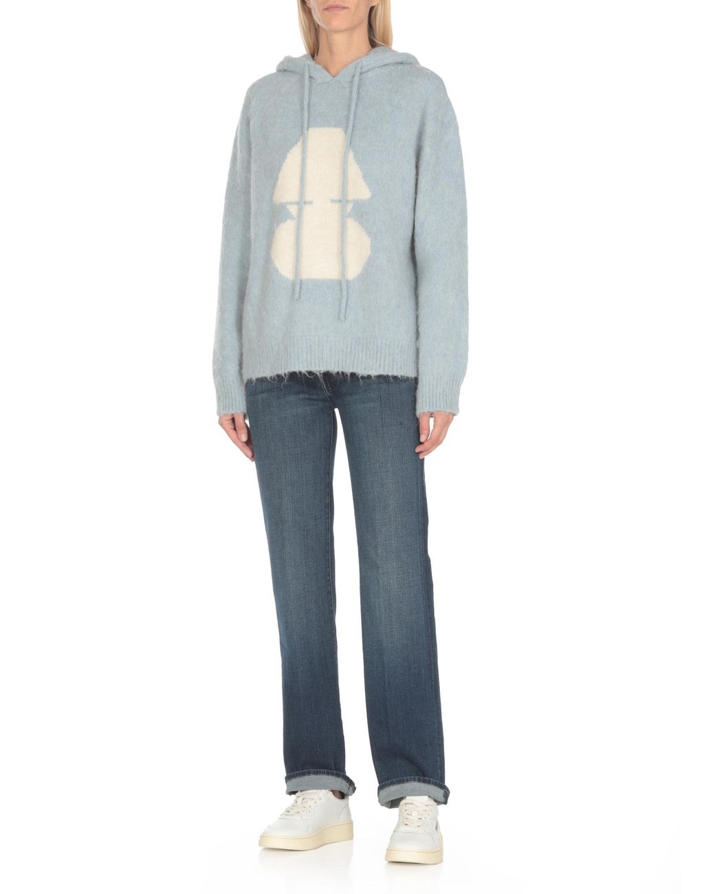 Autry Blue Knit Hoodie