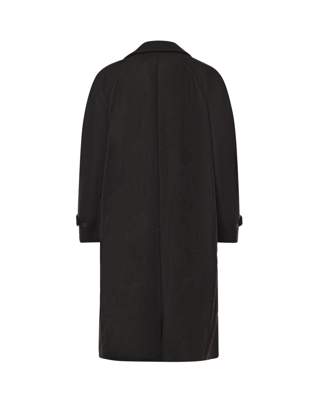 Hed Mayner Black Single-Breasted Oversized Coat for men