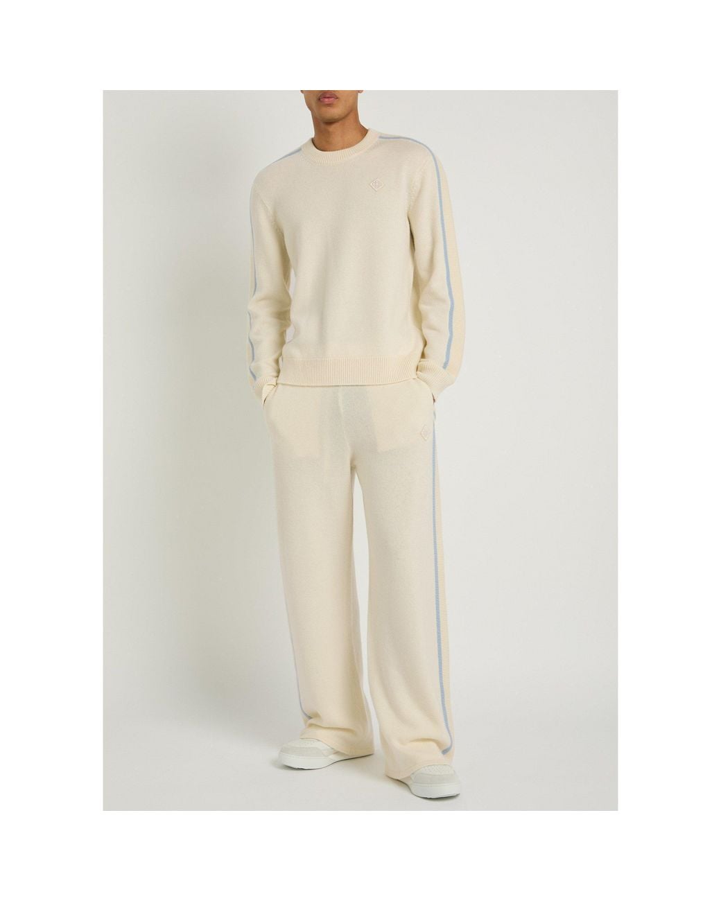 Casablanca White Straight-Leg Casual Sweatpants for men