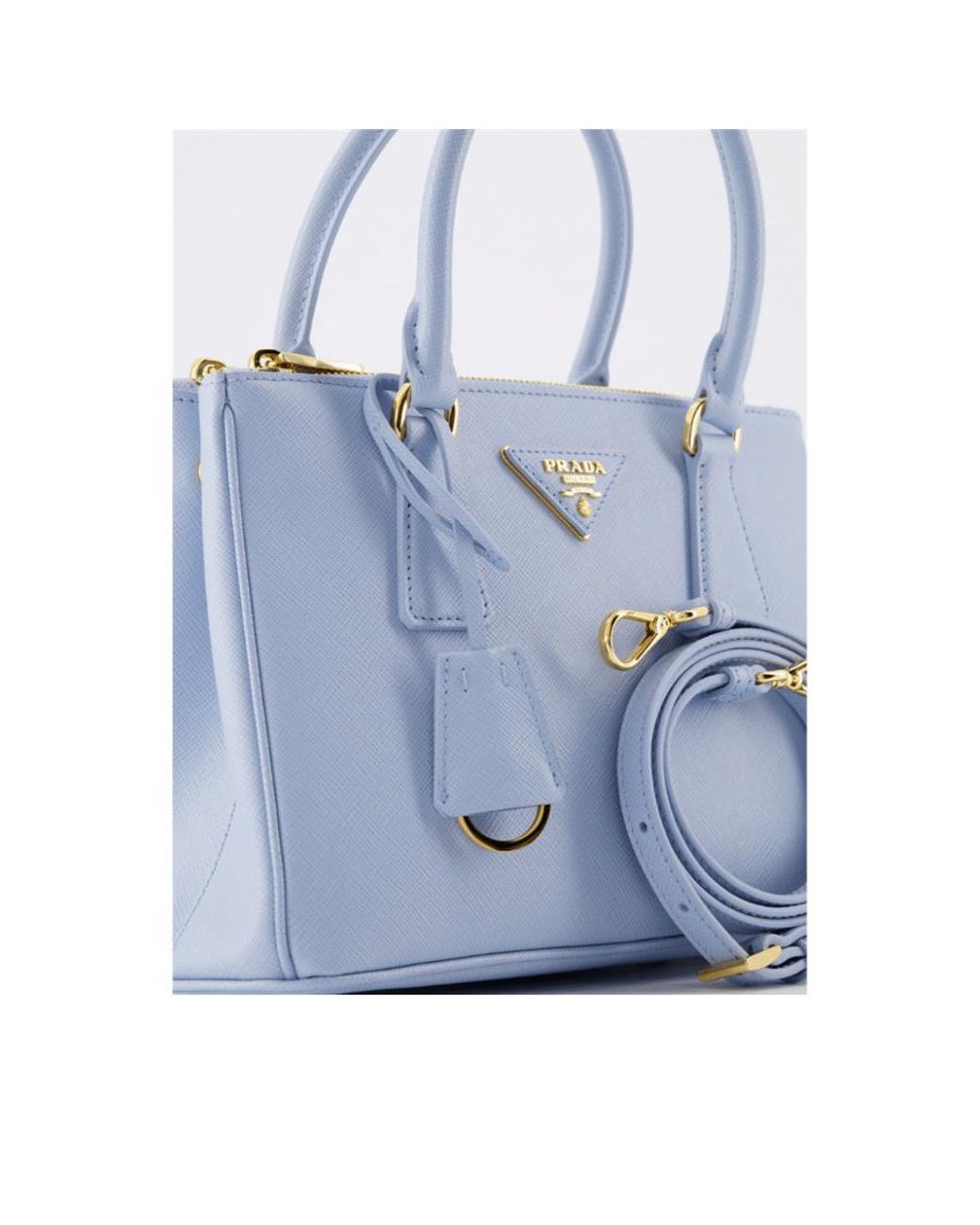 Prada Blue Galleria Saffiano Leather Small Bag