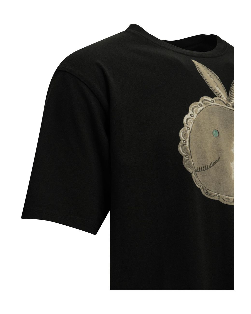 Kapital Black Graphic-Print T-Shirt for men
